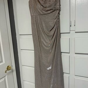 Sparkling blush/taupe Shimmer Evening Gown